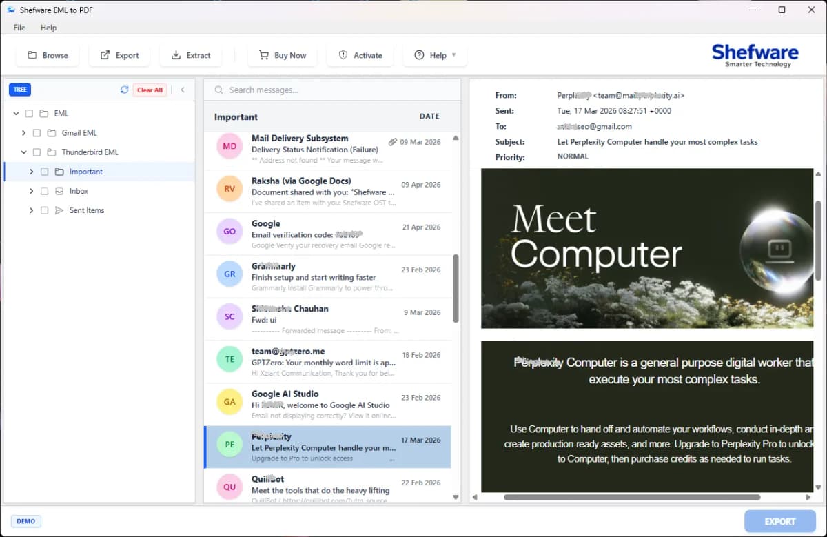 EML to PDF Converter
