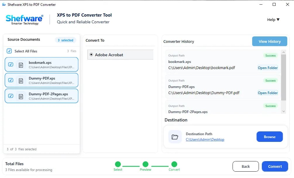 XPS to PDF Conversion Process