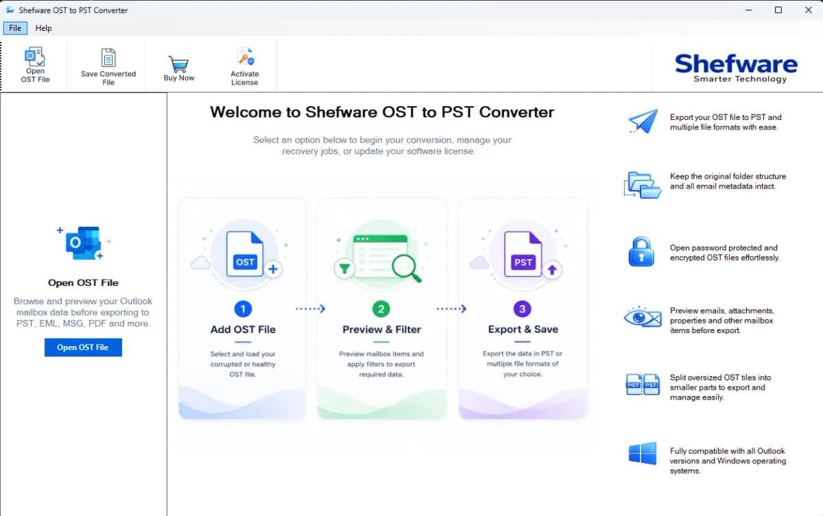 OST to PST Converter