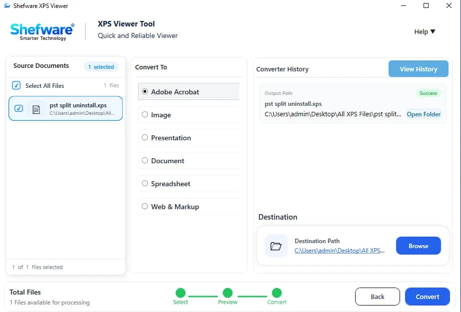 XPS Viewer Tool Process