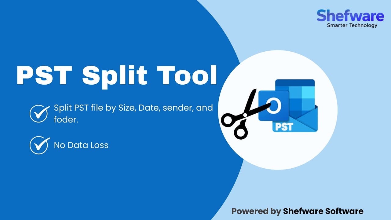 Shefware PST Splitter Tool Video Guide Video Thumbnail