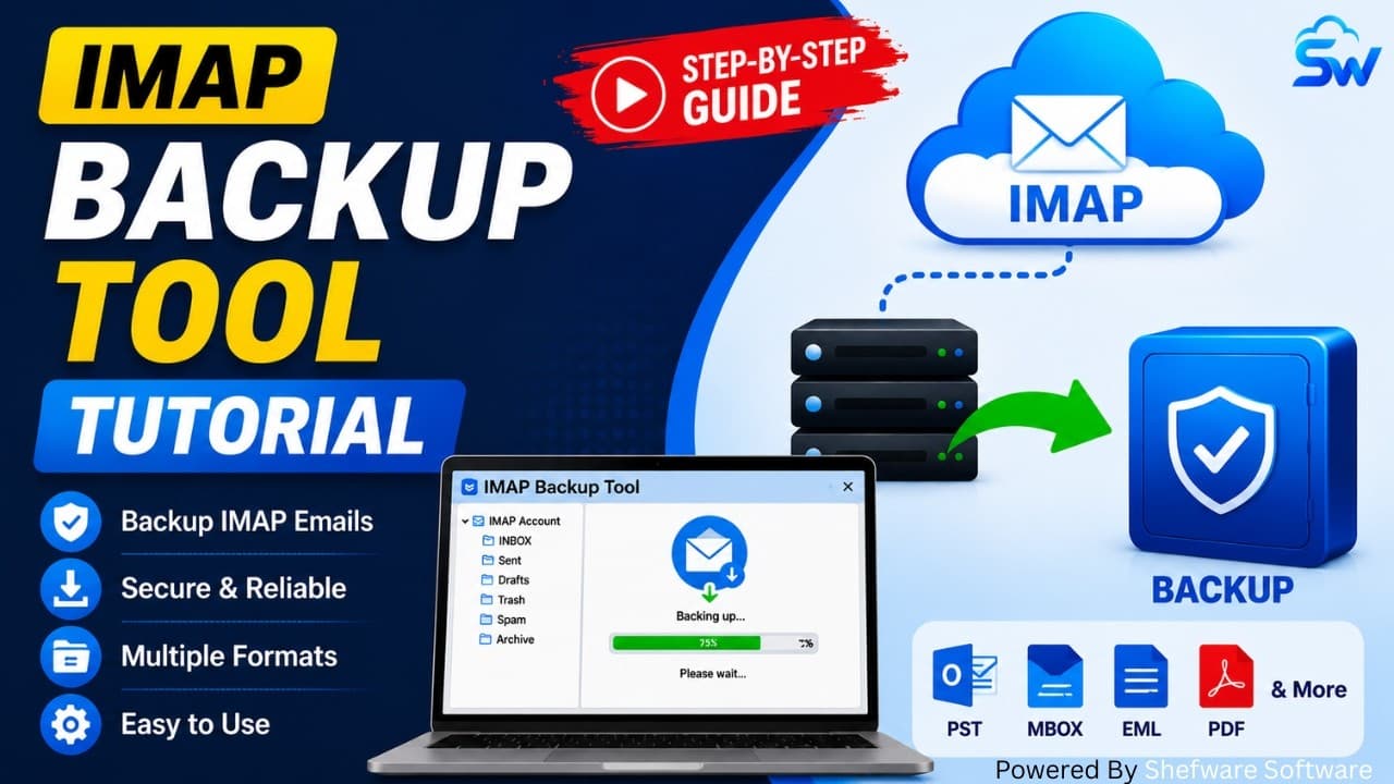 Shefware IMAP Backup Tool Video Guide Video Thumbnail