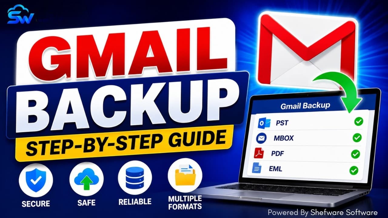 Shefware Gmail Backup Tool Video Guide Video Thumbnail
