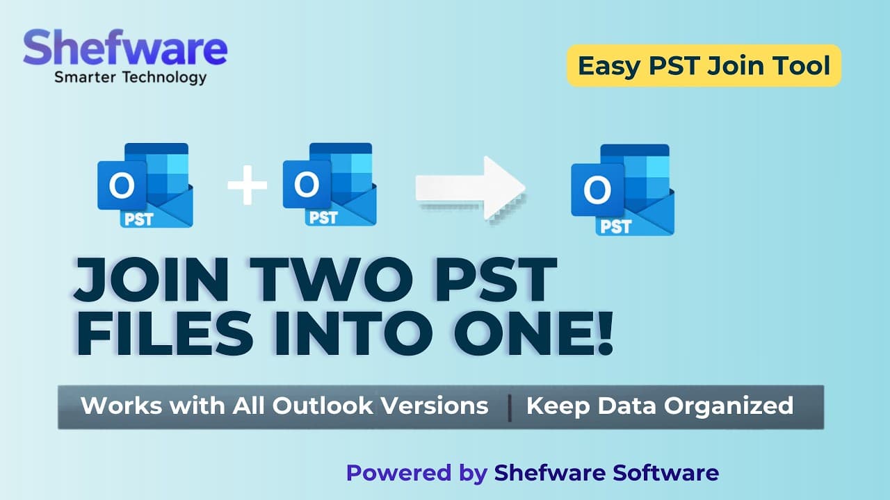 Shefware PST Merge Tool Video Guide Video Thumbnail