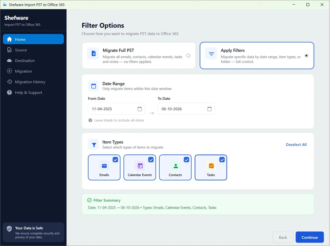Shefware PST Migration Overview