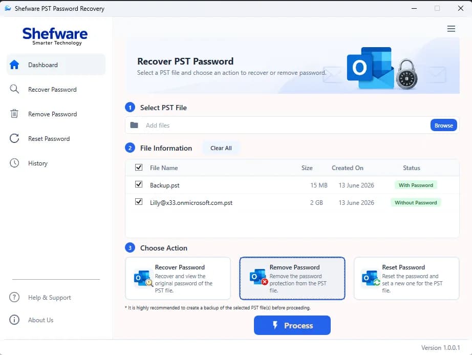 PST Password Recovery Highlights Part 1