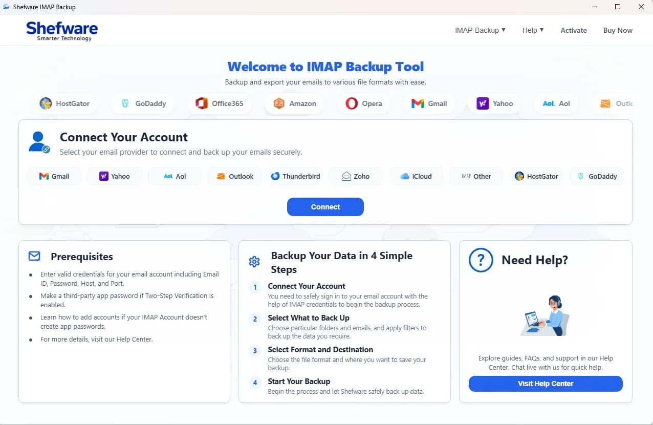 IMAP Backup Key Highlights