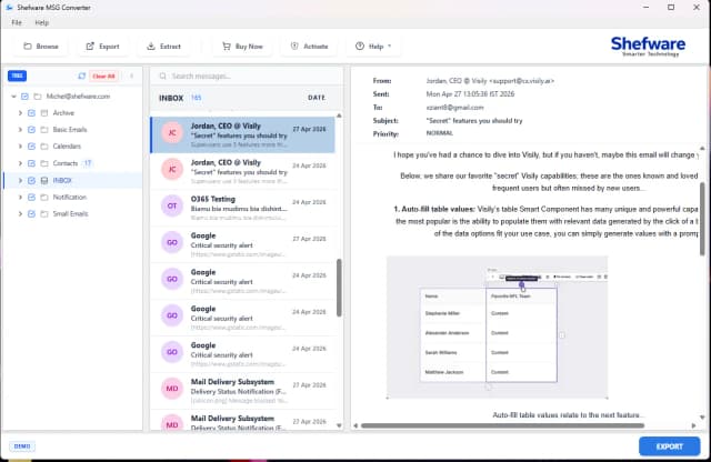 Shefware MSG Converter