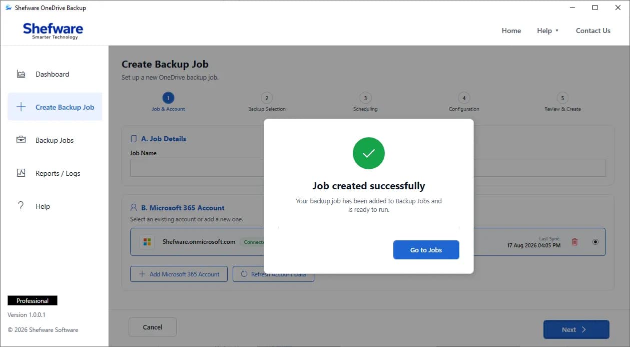 Steps for OneDrive Data Backup