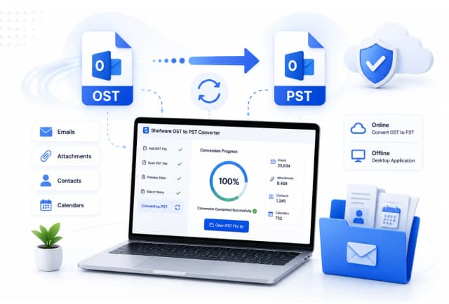 Shefware OST to PST Converter