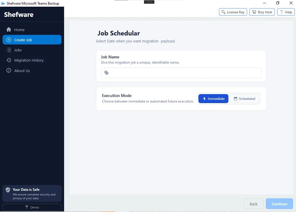 Launch Shefware Microsoft Teams Backup Tool