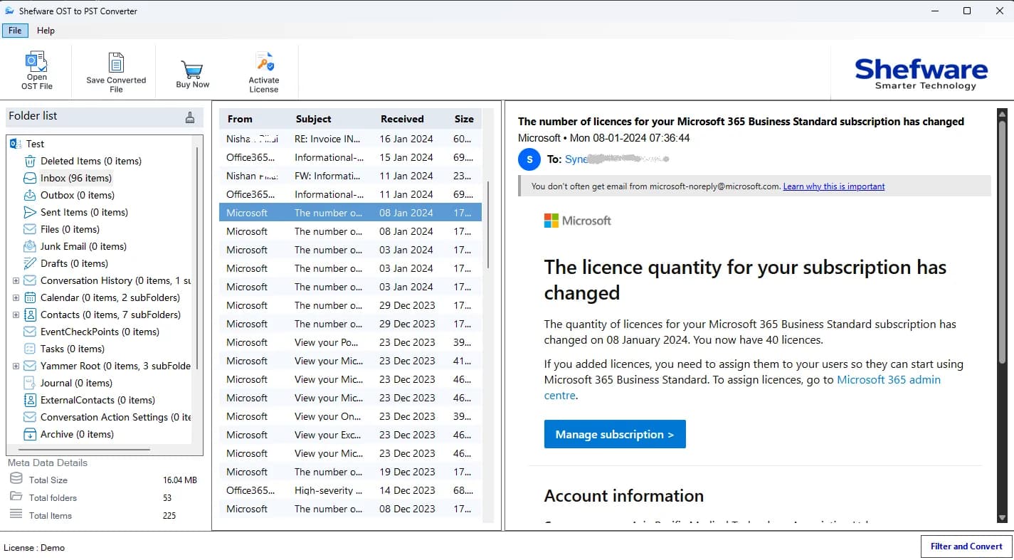 Shefware OST to PST Converter Tool Graphic