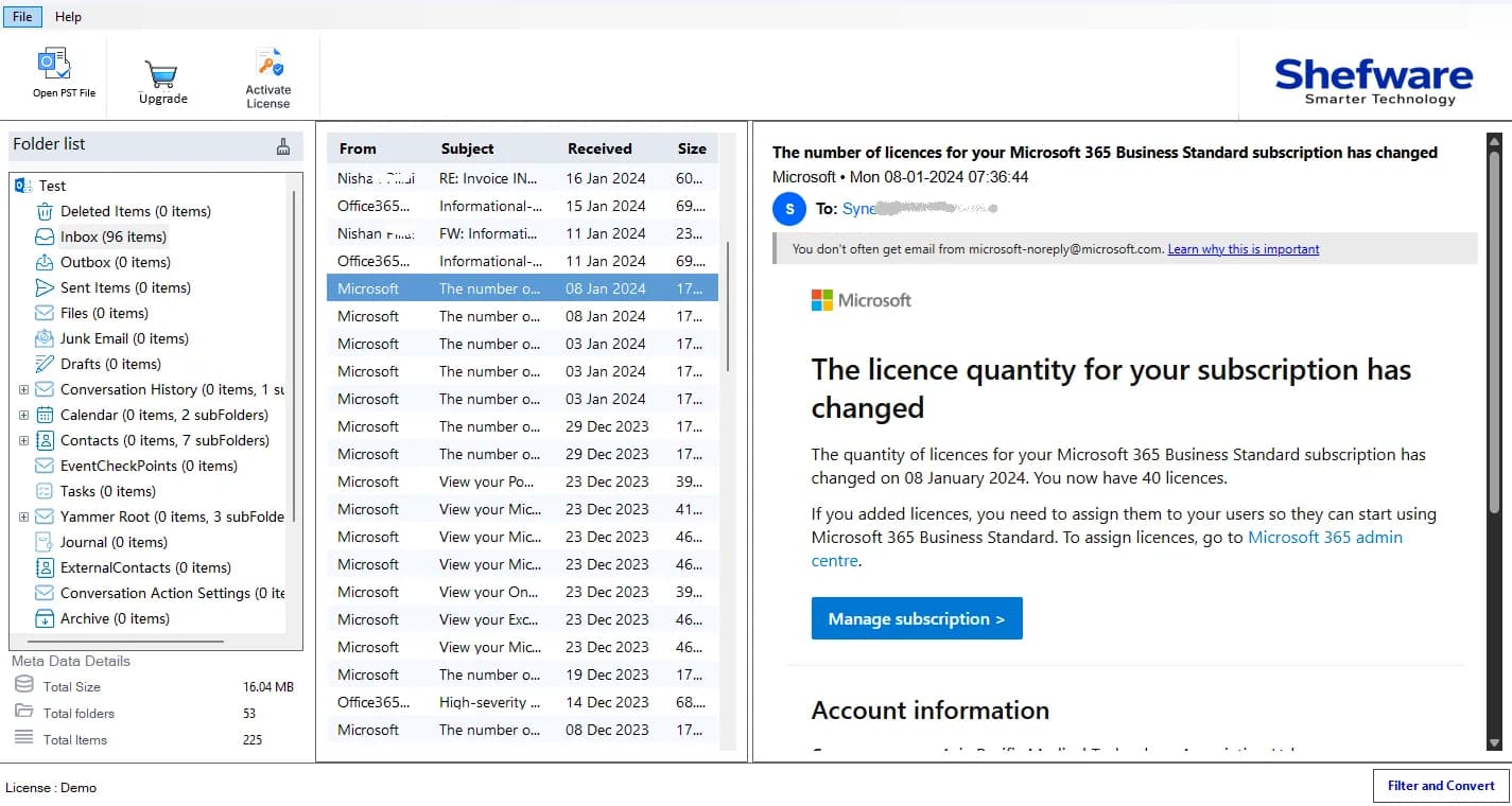 Outlook PST File Analysis Illustration
