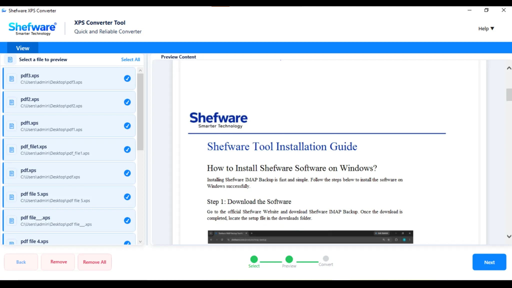 Shefware XPS Converter