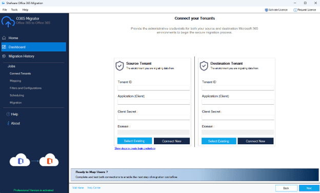 Connect Source & Destination Tenants
