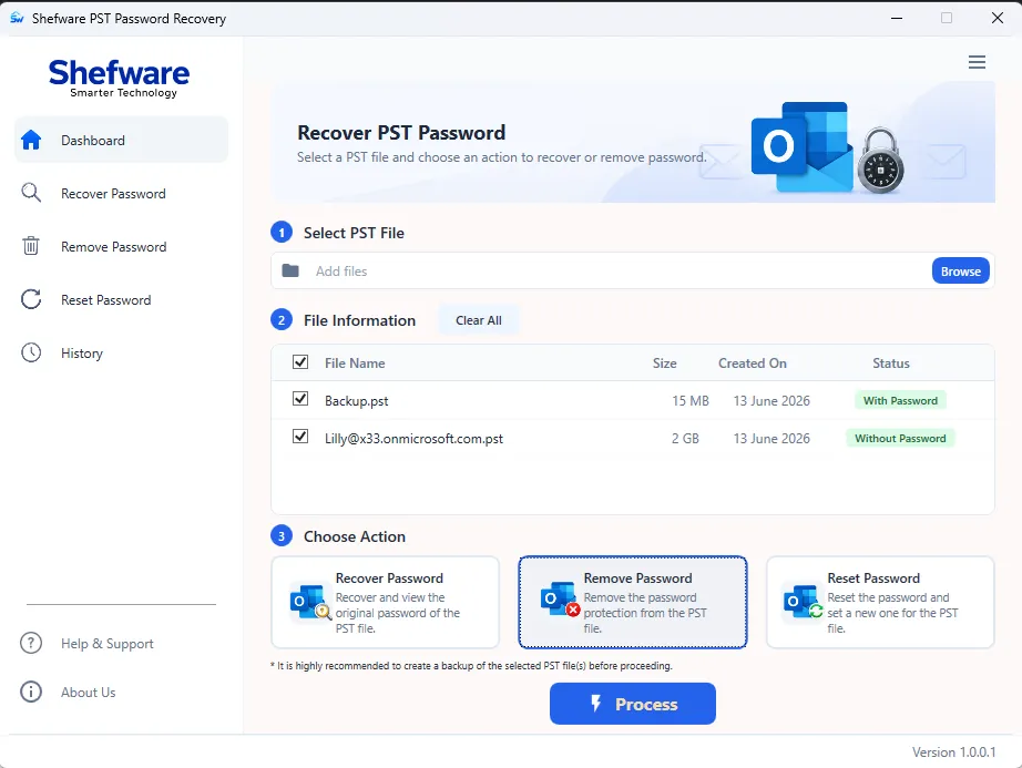 PST Password Recovery Highlights Part 1