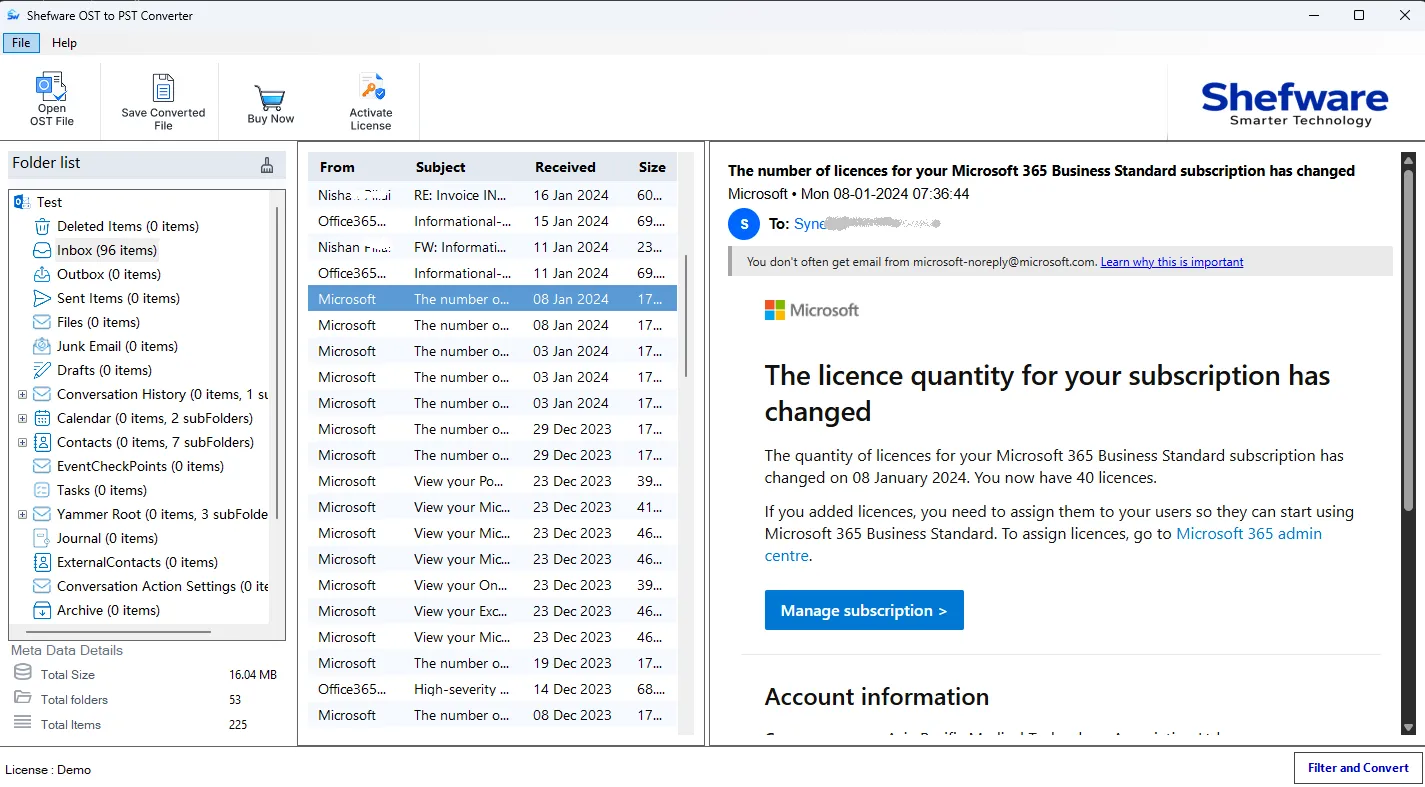 Shefware OST to PST Converter Tool Graphic